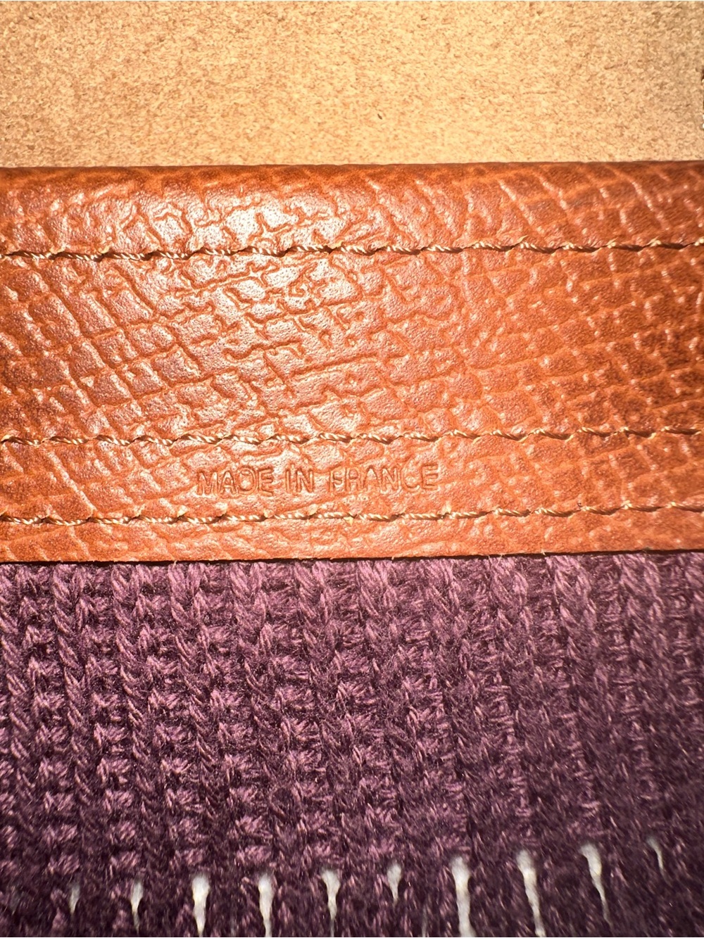 Longchamp Filt 1860 Mesh Net Tote with Leather Trim - Picture 5 of 8
